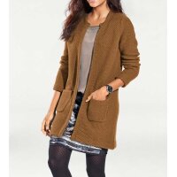 Longstrickjacke, braun