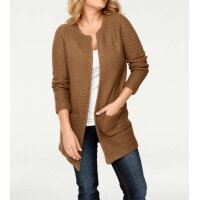 Longstrickjacke, braun