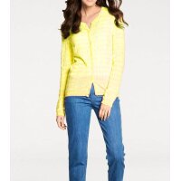 Designer-Cardigan m. Kaschmir, gelb