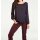 Print blouse, navy-bordeaux