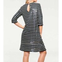 Sequin dress, blue - ecru