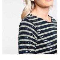 Sequin dress, blue - ecru