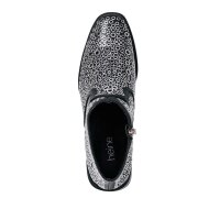 Lederstiefelette m. Nieten, schwarz