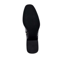 Lederstiefelette m. Nieten, schwarz