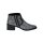 Lederstiefelette m. Nieten, schwarz