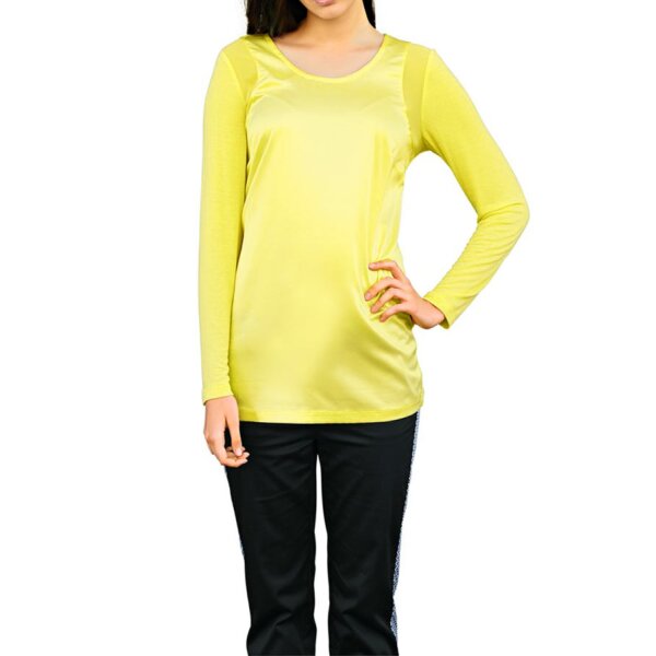 Patch blouse shirt, lime
