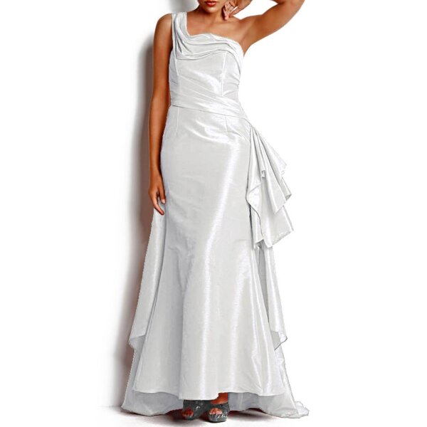 Abendkleid m. Schleppe, creme