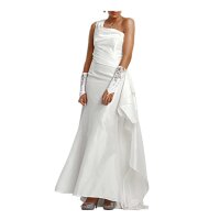 Abendkleid m. Schleppe, creme