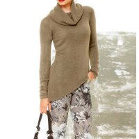 Designer-Rollkragenpullover, taupe