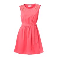 Dress with beads and belt, lobster