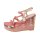 Wedge sandal, coral