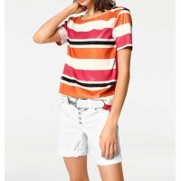 Designer-Paillettenshirt, orange-pink