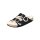 Pantolette m. Webpelz, schwarz