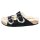 Pantolette m. Webpelz, schwarz