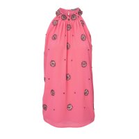 Designer-Pailletten-Blusentop, koralle