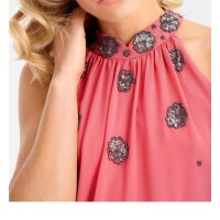Sequin top, coral