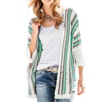 Cardigan,ecru-silber-mint
