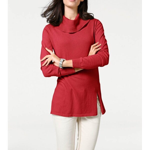 Designer-Rollkragenpullover, rot