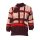 Druckbluse, bordeaux-bunt
