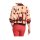 Druckbluse, bordeaux-bunt
