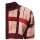 Druckbluse, bordeaux-bunt