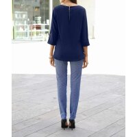 Stretchhose, blau-schwarz-weiß