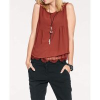 Lace top, terracotta