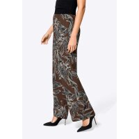 Druckhose, braun-bedruckt