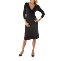 Jerseykleid m. Raffungen, schwarz