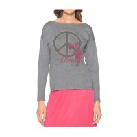 Shirt m. Druck, grau