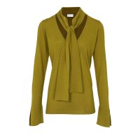 Sweater with slip tie, olive