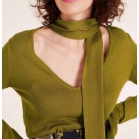 Pullover m. Schluppe, oliv