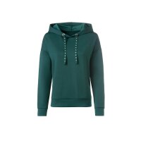 Kapuzensweatshirt m. Ziernieten-Tunnelzug, petrol
