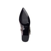 Ziegenleder-Stiefelette m. Prägung, schoko