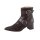Ziegenleder-Stiefelette m. Prägung, schoko