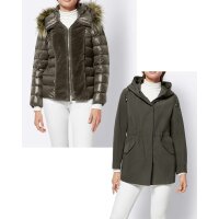 2-in-1-Parka + Daunenjacke, oliv