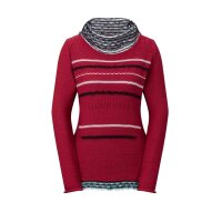 Pullover, rot-bunt