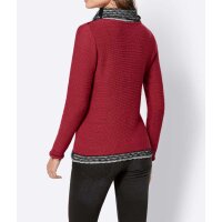 Sweter, czerwono-wielokolorowy