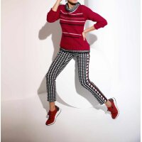Sweter, czerwono-wielokolorowy