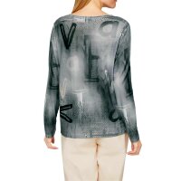 Designer-Druckshirt, hellgrau-puder