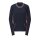 Jerseyjacke, dunkelblau-cognac