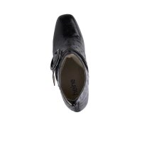 Lederstiefelette, schwarz