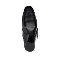 Lederstiefelette, schwarz