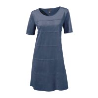 Velourslederimitat-Kleid, marine