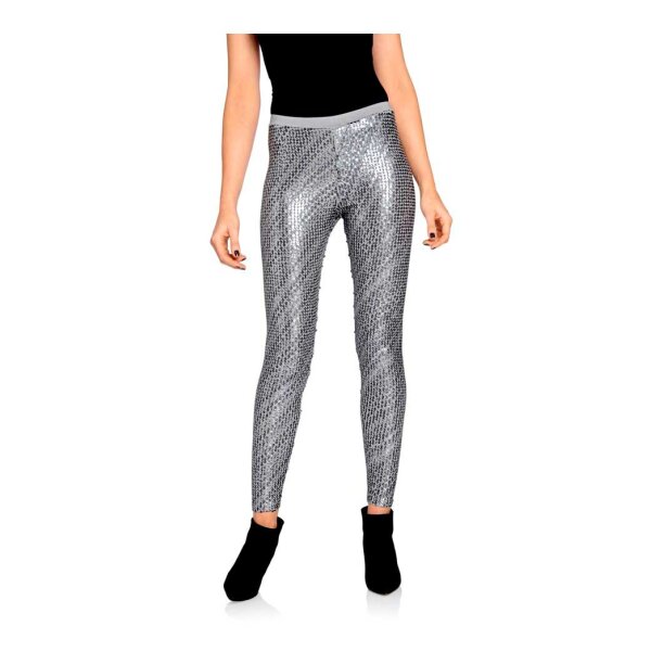 Pailletten-Leggings, silbergrau