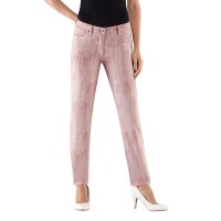 Stretch-Jeans, rosé-bedruckt