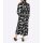 Shirt dress with wrap effect, black-champagne