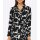 Shirt dress with wrap effect, black-champagne