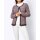 Strickjacke m. Fransen, beere-gemustert