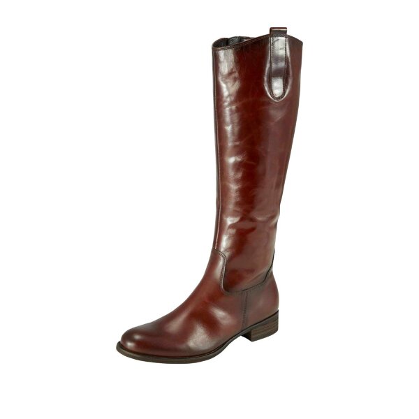 Marken-Lederstiefel, cognac